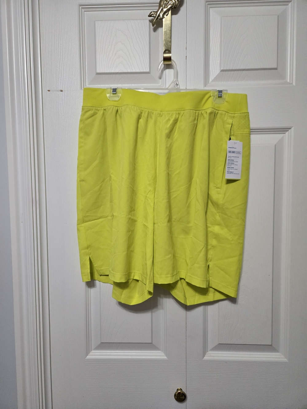 Old Navy Neon Yellow Men's Athletic Shorts. Go-Dry Cool.